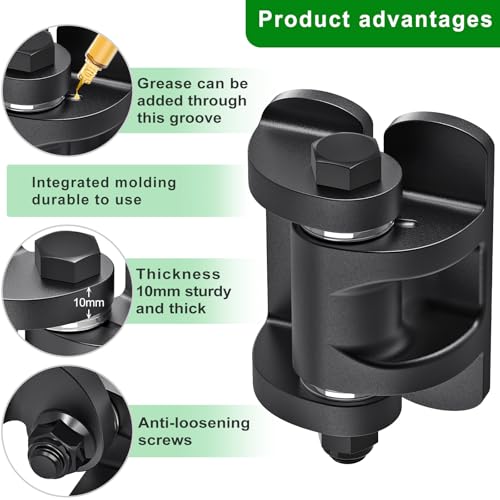 Insaga Weld on Hinges 1000lb Capacity Dual-Sided Heavy Duty Gate Hinges - 6mm Carbon Steel Weldable Hinges for Square Post to Tubular Gate, Ideal for Heavy Gates or Trailer Ramps (3.6x2.3'', 2Pack) - color: Weld hinge-180° Open