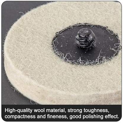 FPPO 3 inch 10pcs Sanding Pad Wool Felt Quick Change Discs,Surface Polishing Buffing Pads Wheel - size: 75 millimeters
