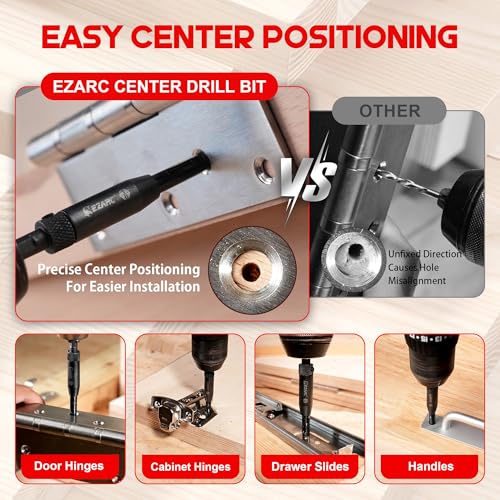 EZARC Countersink Drill Bit Set, 22PCS with Self Centering Drill Bits