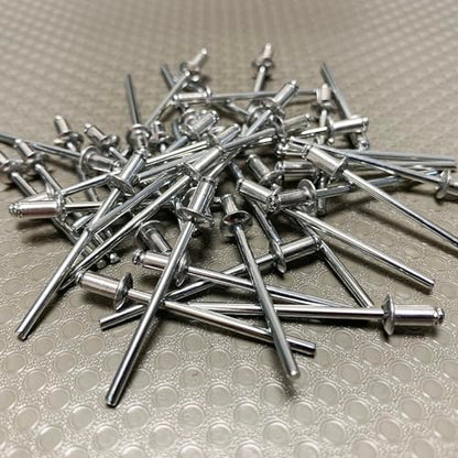 Maozaa 100Pcs 1/8" x 1/4" Aluminum Blind Rivets, Pop Rivets, Silver - color: Silver, size: 1/8" x 1/4"