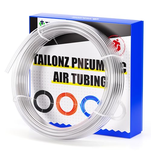 TAILONZ Clear 1/4" OD PU Air Hose 10M/32.8ft - color: Clear-PU, size: 1/4'' OD/32.8ft/10m