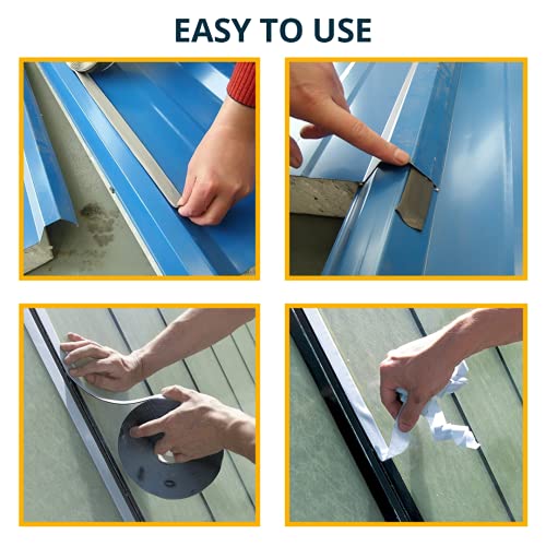 Alenor Black Butyl Seal Putty Tape 1/5'' x 33 Foot - Leak Proof Putty Tape for RV Repair, Window, Boat Sealing, Glass & EDPM Rubber Roof Patching, Car, Van, Bus & Auto Repair - size: 1/5'' x 33’ Ft (Pack 1)