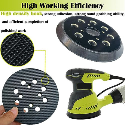 2 Pack 5 Inch 8 Hole Replacement Sander Pad for Ryobi Sander, 5 Inch 8 Hole Hook and Loop Replacement Sanding Pad for Ryobi RS290, RS241, RS240, RS280, RS280VS, RS281VS, P411 Random Orbit Sander