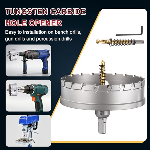 Tungsten Carbide Tipped Hole Saw 4-23/32 Inch 120mm Hole Cutter - size: 4-23/32 Inch (120mm)