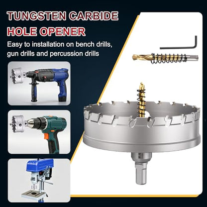 Tungsten Carbide Tipped Hole Saw 4-23/32 Inch 120mm Hole Cutter - size: 4-23/32 Inch (120mm)