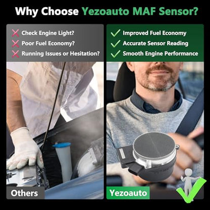 Mass Air Flow Sensor MAF for Buick Rainer V8 5.3L 04-07 & Cadillac Eldorado V8 4.6L 00-02 & GMC Yukon V8 5.3L 00-06 & Chevrolet Silverado Suburban Tahoe 00-07 OE# 86-8411 25318411 25168491
