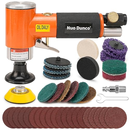 2" Pneumatic Mini Orbital Sander Kit 2-In-1 Air Grinder Polisher