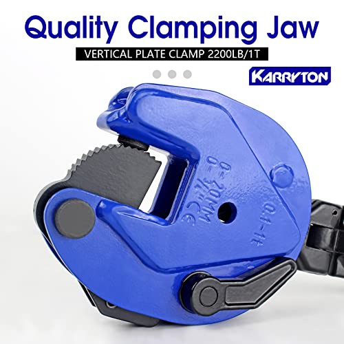 1Ton/2200LB Vertical Lifting Plate Clamp, Jaw Opening 0.8IN - style: 1 Ton