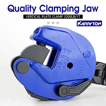 1Ton/2200LB Vertical Lifting Plate Clamp, Jaw Opening 0.8IN - style: 1 Ton