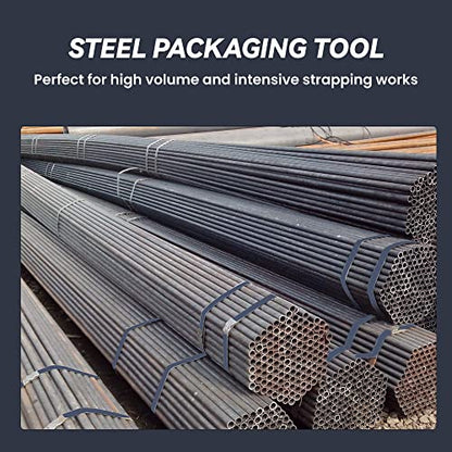 U.S. Solid Steel Strapping Kit Tool Set Pallet Packaging Strapping Banding Kit for 1.25" (32mm) Steel Strapping - Tensioner, Sealer, Cutter for Steel Metal Banding - style: 1.25" Steel Strapping Machine