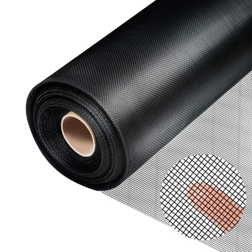 304 Stainless Steel Mesh, 24in x 10ft, 22 Mesh, Sturdy Metal Screen Roll for Window, Door, Air Vents, Filter, Cage, Garden, Patio, Pet (Black, 24inch x 10feet) - color: Black, size: 24inch x 10feet
