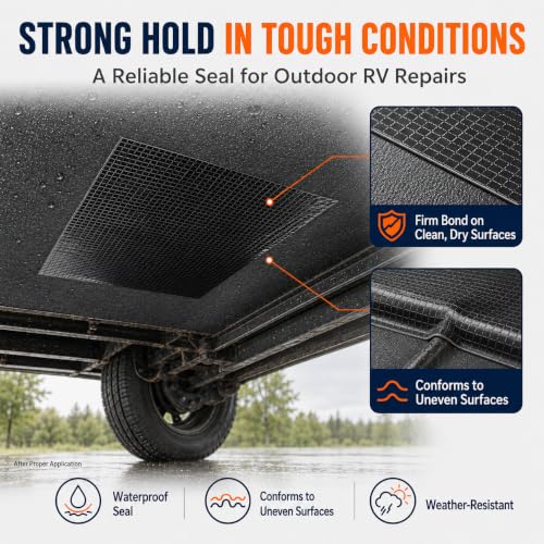 RV Underbelly Repair Tape, 8 in x 50 ft, Waterproof Fabric Tape - size: 8'' x 50 Ft