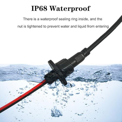 16AWG M16 2Pin Waterproof Connector,2 Wire Male Female Plug - size: 16AWG 2Pin Waterproof Connector