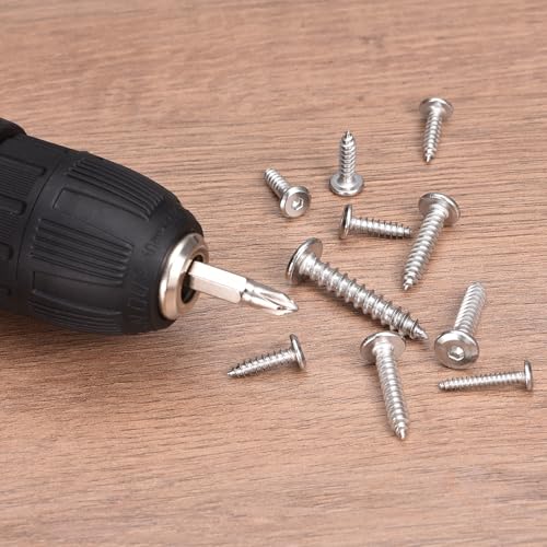uxcell 25Pcs M3x12mm Flat Round Socket Head Screws,SS Self Tapping Screws - size: M3 x 12mm