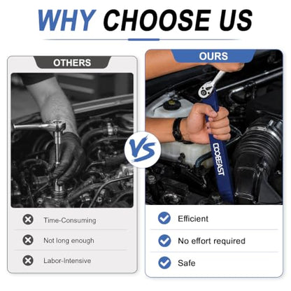 3/8 inch Pro Offset Extension Wrench Impact Wrench Extender Tool Socket Set - color: Blue, size: 16.34inch