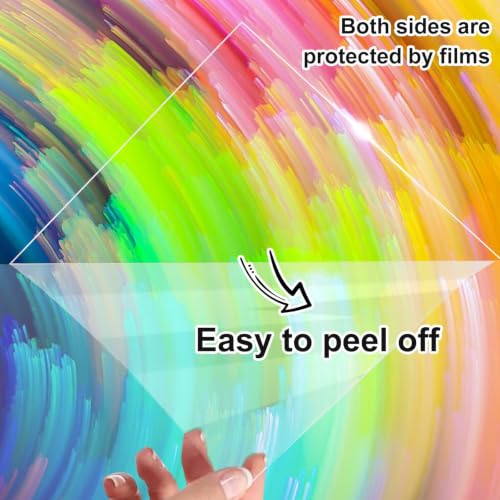 KINLINK 12x12 Plexiglass Sheets 1/24 inch Thick, 1mm Clear PET Plastic Sheet for DIY Project, Craft, Table Top, Picture Frame, Acrylic Sign and Wedding Invitation 2 Pack - size: 12 x 12, 1mm