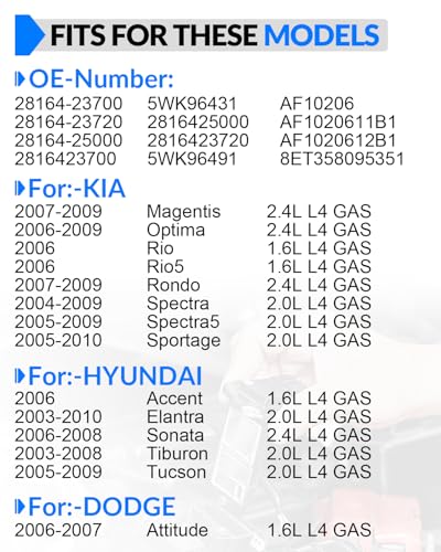 28164-23700 Mass Air Flow Sensor for:-Kia Optima 2006-2009 - size: 28164-23700