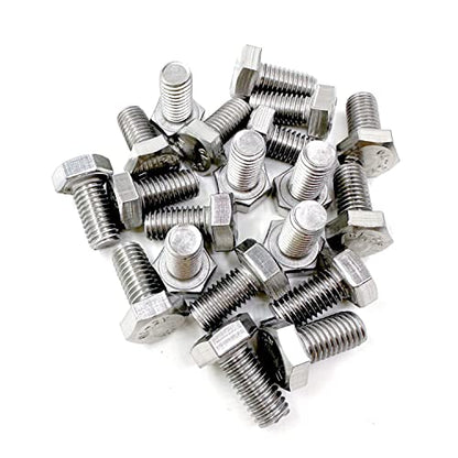 M8 Hex Bolt, M8-1.25 x 16mm Hex Head Screw Bolts, 304 Stainless Steel, Fully Threaded, Plain Finish, Hex Tap Bolts 20Pcs (M8x16mm) - size: M8x16mm