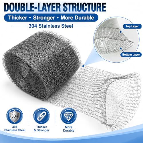Wire Mesh 5" x 50FT, 304 Stainless Steel Mesh - size: 5" x 50 FT