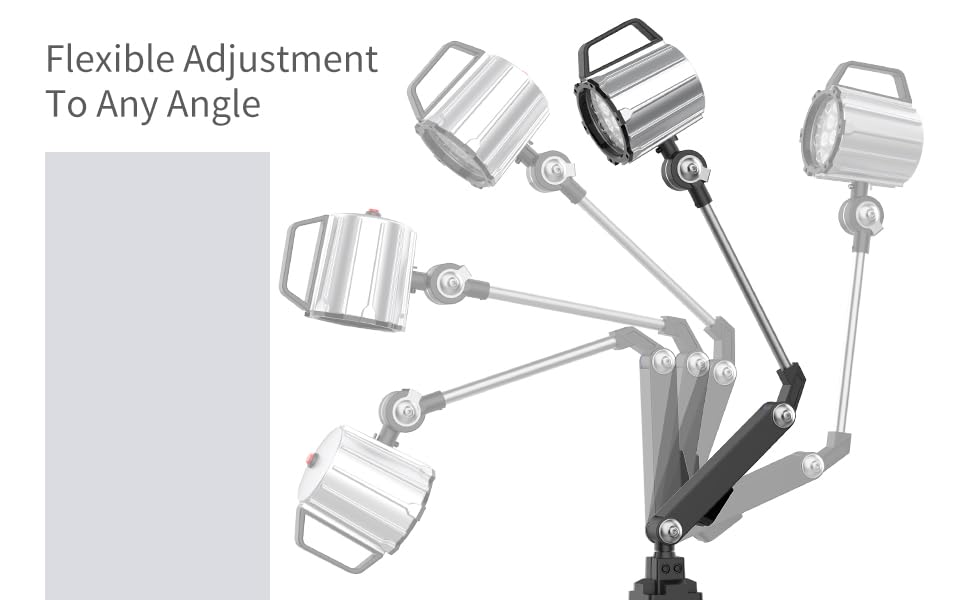 Cob Led Machine Light, 18W Swing arm Machine Work Light, 1800 Lumens Flexible Milling Work Lighting for Wood Lathe Drill Press, 110-220v (24v light) - size: 24v light