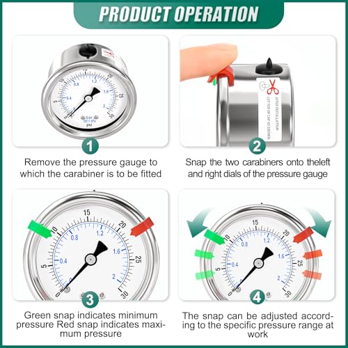 0-30Psi Stainless Steel Dry Low Pressure Gauge 1/8" NPT 2" Dual Scale Dial, Back Mount, Waterproof for Water Oil Air Well Pump, compressors, Tire Gas Pressure Test (with Range Mark Pointer) - size: 0-30Psi, style: Back Mount(1/8"NPT)