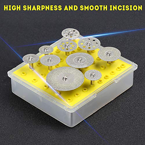 10PCS 1/8" Diamond Cutting Discs Comepatible with Dremel Rotary Tool - size: 10pcs