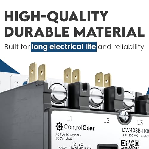 3-Pole Definite Purpose Contactor, 40A, 120V Coil, UL Recognized, A2L cert. - size: 3P 40A 120V coil