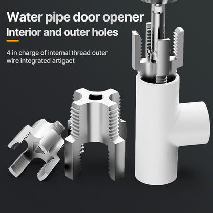 HUHAO Integrated Internal & External Pipe Threading Tool with 1/2'' & 3/4'' Dies, Electric Drill Compatible 2 in 1 Pvc Pipe Threader Kit, Dual-Function Pipe Thread Cutting Tool,3/4" - size: 1pc(3/4")