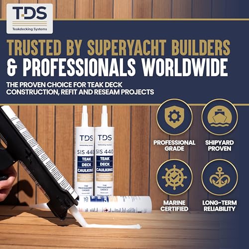 Teakdecking Systems (TDS) SIS 440 Teak Deck Caulk Cartridge 10.3oz - White - color: White, size: 10.3 oz
