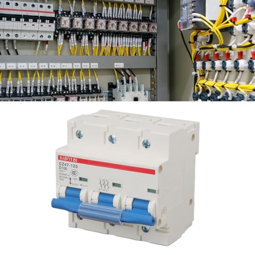 Miniature Circuit Breaker. AC Disconnect Switch Mini Circuit Breaker 3 Phase 100A 400V High Safety Overload Protection Miniature Circuit Breaker for Home Industry