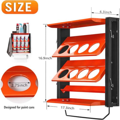 Ultrawall Spray Can Holder Rack, Steel Wall Mounted Spray Bottle Holder
