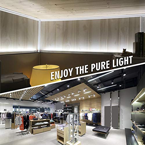 Super Bright White LED Strip - 2835SMD High CRI 90 Quad Row Flexible LED Strip Lights - 24VDC IP20 17,650 lm/Roll for LED Retail Shops, Videography Lighting (5m/16.4' Daylight White) - size: 5m/16.4' Daylight White