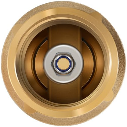 1" No-Lead Brass Check Valve For Well Pump with Backflow Preventer, 1" FNPT - size: 1.73 x 3.07 x 1.73 inches