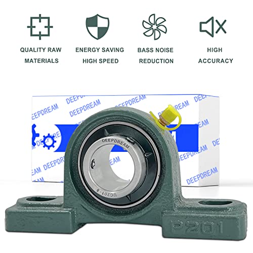 10Pcs UCP201-8 Pillow Block Bearing with 1/2" Bore Mounted Pillow Block Bearings Chrome Steel Bearings Self-Alignment - size: UCP201-8-10pcs