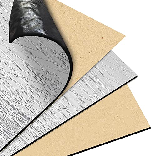 196 mil 37 sqft Car Sound Deadener Deadening Mat Audio Noise and Heat Shield Insulation Closed Cell Foam Dampening Material with Self Adhesive 29 PCS(15.7" × 11.8“)