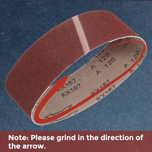 2 Pcs Sanding Belts 3 x 21 Inch 100 Grit Aluminum Oxide - size: 3 x 21 Inch(100 Grits)