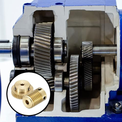 uxcell Worm Gear Set 40T 0.5 Module 1:40 Reduction Rate - size: Gear-3mm, Rod-4mm Bore, style: 0.5M-40T