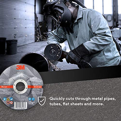 3M Silver Cut-Off Wheel, 87466, 36+, T27, 4.5 in x 0.045 in x 7/8 in - size: 4.5 in x .045 in x 7/8 in, style: T27
