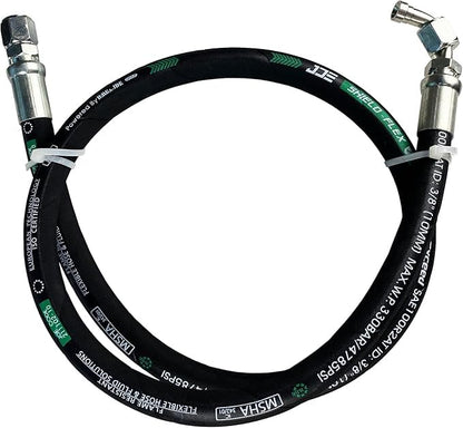 Autovo Hydraulic Hose Swivel Assembly 1/4" Hydraulic Hose with Female JIC X 90° Female JIC 36" Long 5800 psi - size: 26711-04-04-36IN-90