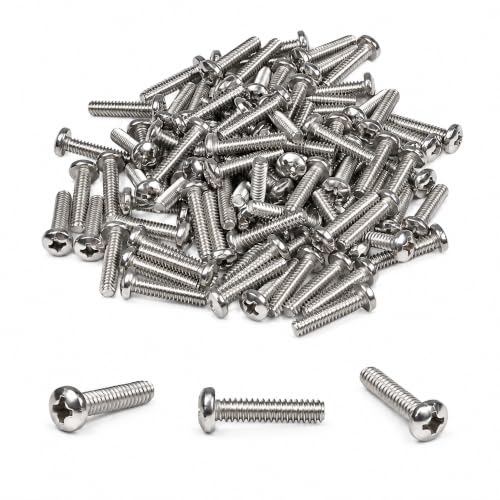 100PCS #6-32 x 1/2" Machine Screws, Phillips Pan Head, 304 Stainless Steel - size: 6#-32 x 1/2"