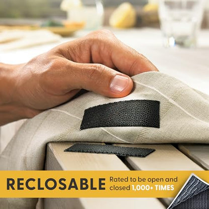 Industrial Strength - Black Indoor/Outdoor Adhesive Mounting Tape - Self Mating Reclosable Fastener Compatible with 3M SJ3550 / SJ3560 Dual Lock - size: 20 INCH, style: Black