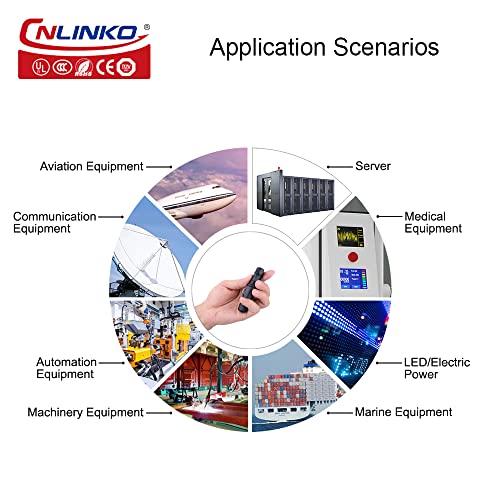 CNLINKO LP-12 IP68 Industrial Waterproof Connector Quick Plug Circular Connector PBT Plastic Shell Aviation Connector M12 2-8 Pin Male Plug and Female Plug (6 Pin) - size: 6-Pin, style: Polymer Housing Kit