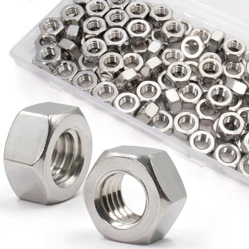 ZQZ M8-1.25 Hex Nuts,90PCS Stainless Steel Hardware Nut 304 ss Threaded Nut - size: Metric M8;90 PCS