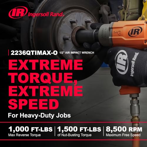 Ingersoll Rand 2236QTIMAX-O 1/2" Drive Air Impact Wrench - size: Standard Anvil (Single Unit), style: 2236 DXS2, Standard Anvil, Orange