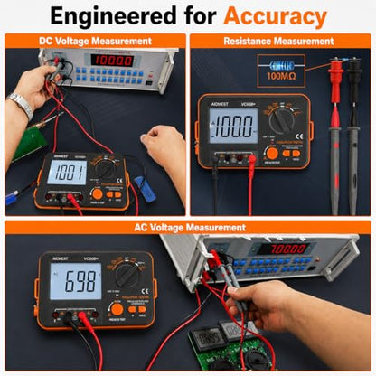 Megohmmeter 1000V Megaohm Meter, AIOMEST Insulation Resistance Tester VC60B - color: orange