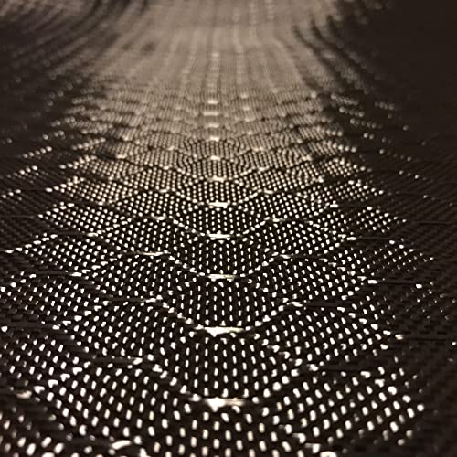 (5 ft - 10 ft Rolls) KARBXON - 1 Meter Wide (39.8 in) - Carbon Fiber - Beehive Weave Fabric - Black - 3K - 240g/meter - Advanced Tech Fiber Cloth Fabric - Wide Hemmed Fabric for Repair, DIY Projects