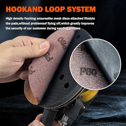 6 Inch Mesh Sanding Discs 45 PCS, 80 Grit Assortment, Dust Free Hook and Loop Sanding Discs, Anti-Clogging Sandpaper for Random Orbital Sander, Angle Grinder, Wood Metal Sanding - style: P80