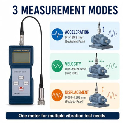 Digital Vibration Meter VM-6320 Vibration Analysis Meter Mechanical Vibration Meters