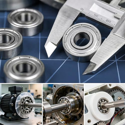 Dianrui 38 PCS 608RS & 608ZZ Ball Bearings Assortment Kit, Small Bearings Carbon Steel Deep Groove Bearing, for Furniture Wheel, Roller Skates, 3D Printing and ect - size: 608RS&ZZ