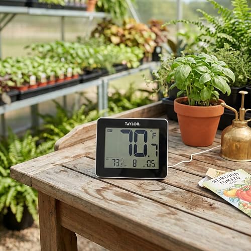 Taylor in/Out Thermometer and Hygrometer with 10 ft Wired Probe